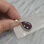Red Garnet Teardrop Pendant: Sterling Silver, thumbnail 6 of 9