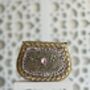 Shiraz Mini Kundan Pink And Gold Clutch, thumbnail 8 of 9