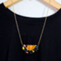 Black And Gold Terrazzo Bib Style Necklace, thumbnail 4 of 5