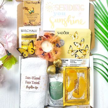 Sending Sunshine Hug In A Box Birthday Pamper Letterbox Gift For Her, 3 of 12