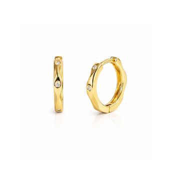 Domino Crystal Hoop Earrings, 3 of 5