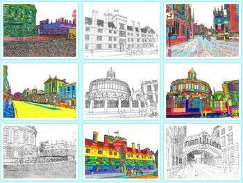 Sets Of Artistic City Postcards, 9 of 12