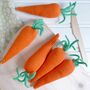 Carrot Play Pretend Crochet Vegetable Soft Toy, thumbnail 6 of 9