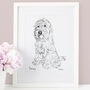 Personalised Dog Line Drawing, thumbnail 6 of 10