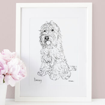 Personalised Dog Line Drawing, 6 of 10