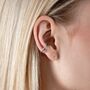 Melody Double Ear Cuff With White Topaz, thumbnail 2 of 6