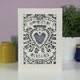 Personalised Papercut Mother's Day Heart Card, thumbnail 7 of 7