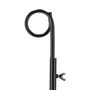 Black Steel Festoon Light Holder Pole Garden Stake 277cm, thumbnail 3 of 5