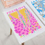 Foxglove Flower Risograph Print, thumbnail 2 of 4