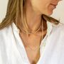Pale Green Prehnite Long Beaded Necklace With Sterling Silver, thumbnail 1 of 9