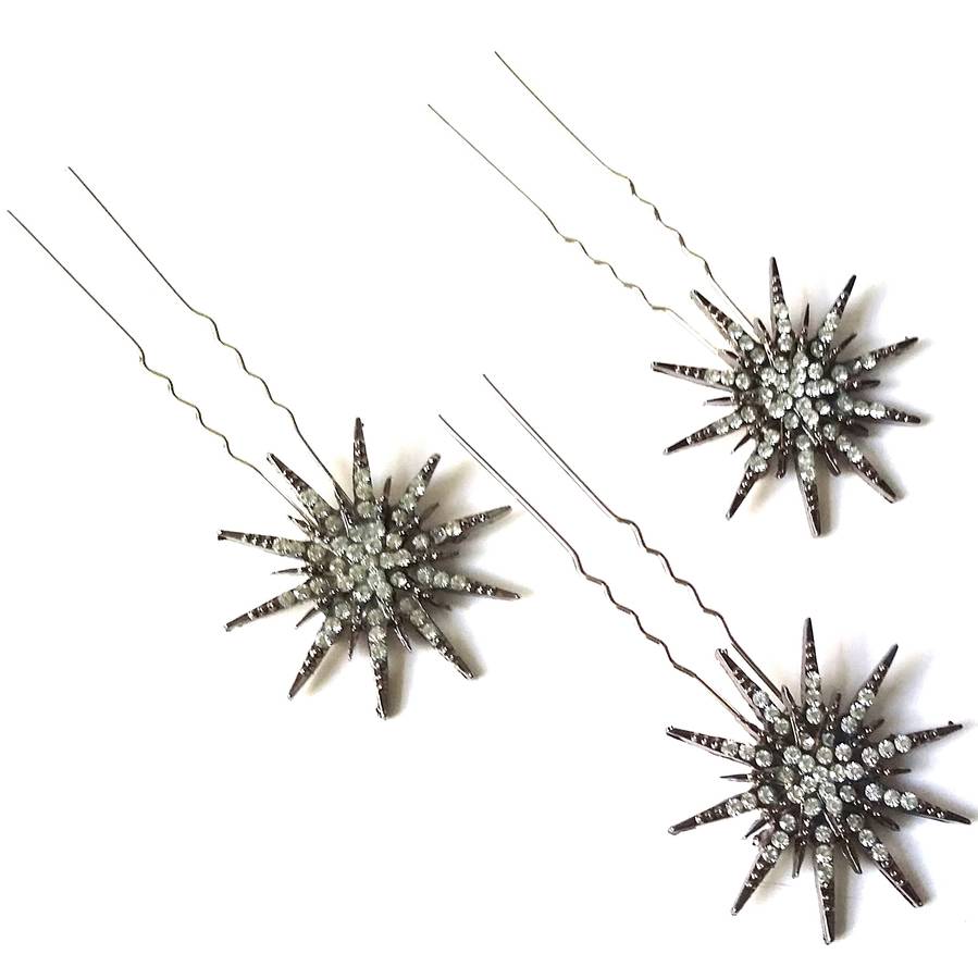 deco star hair pins by la belle epoque | notonthehighstreet.com