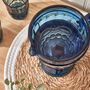 Luxury Sapphire Blue Glass Serving Pitcher, thumbnail 6 of 6