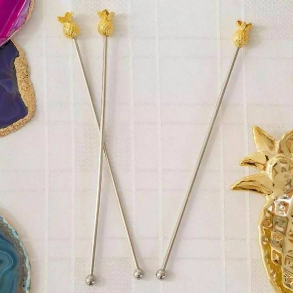 Pineapple Cocktail Stirrers By Bunting & Barrow