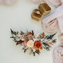 Willow Rust And Dusky Pink Wedding Dried Flower Hair Clip, thumbnail 3 of 5