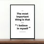 'I Believe In Myself' Motivational Print, thumbnail 2 of 3