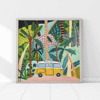 Jungle Camper Van Art Print, 4 of 6