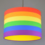Rainbow Stripe Drum Lampshade Choice Of Lining, thumbnail 1 of 7