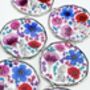 Statement Necklace With Multicolour Flowers In Silver, thumbnail 6 of 12