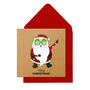 Christmas Glitter Groovy Santa, Box Of 10 Cards, thumbnail 1 of 2