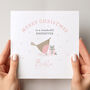 Personalised Christmas Card For Daughter: Robin With Christmas Gift Design, thumbnail 4 of 5