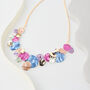 Hammered Colourful Disc Statement Necklace, thumbnail 2 of 3