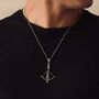 Crossbow Necklace, Handmade Arc Pendant, thumbnail 1 of 6