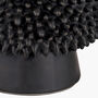 Black Ceramic Sea Urchin Table Lamp With White Shade, thumbnail 5 of 9