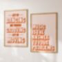 Music Is The Answer Print Bundle | Music Poster | Wall Art | A5 A4 A3 | Bold | Typographic | Lyrics | Quote | Print | House Music, thumbnail 3 of 6