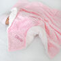 Personalised Bright Pink Bobble Sherpa Baby Blanket, thumbnail 3 of 10