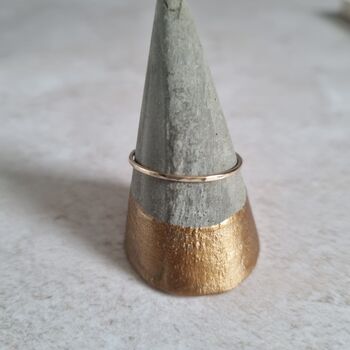 Hammered Super Thin 9ct Gold Ring, 3 of 5
