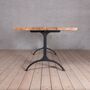 Nord Solid Live Edge Oak Industrial Dining Table, thumbnail 4 of 6
