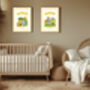 Babar The Elephant Nursery Stripy Art Print, thumbnail 4 of 4