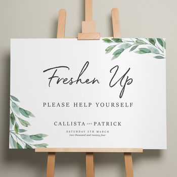 Greenery Wedding Cars And Gifts Sign 'Callista', 5 of 9