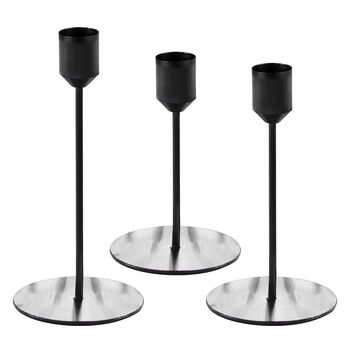 Matte Black Candle Holders, 4 of 4