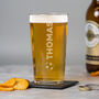 Personalised Football Name Pint Glass, thumbnail 2 of 4