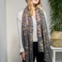 Personalised Charcoal And Gold Fleck Scarf, thumbnail 7 of 7