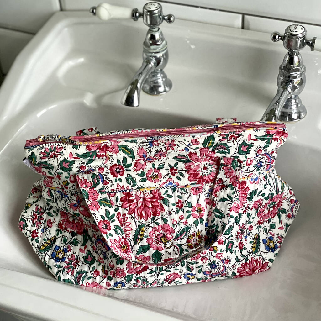 Tall Washbag With Handles In Country Vicarage Print, 1 of 5