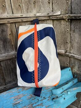 Large Recycled Sailcloth Wash Bag, 5 of 6