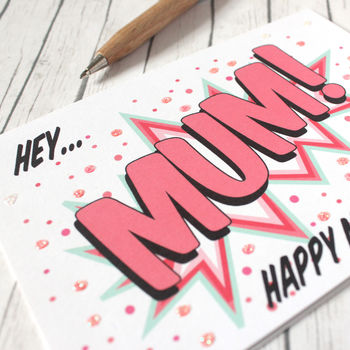 Personalised Mother's Day Card, Comic Book Style, 2 of 6