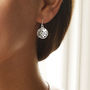 Sterling Silver Dangly Bubble Dish Earrings, thumbnail 4 of 6
