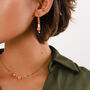 Orange And Pearls Hooks Earrings, thumbnail 1 of 2