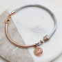 Silk And 18ct Rose Gold Plated Birthstone Bracelet, thumbnail 1 of 7