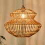 Rattan Pot Bellied Easy Fit Ceiling Shade, thumbnail 1 of 4