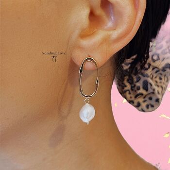 Freshwater Pearl Drop Bridesmaid Earrings, 2 of 9