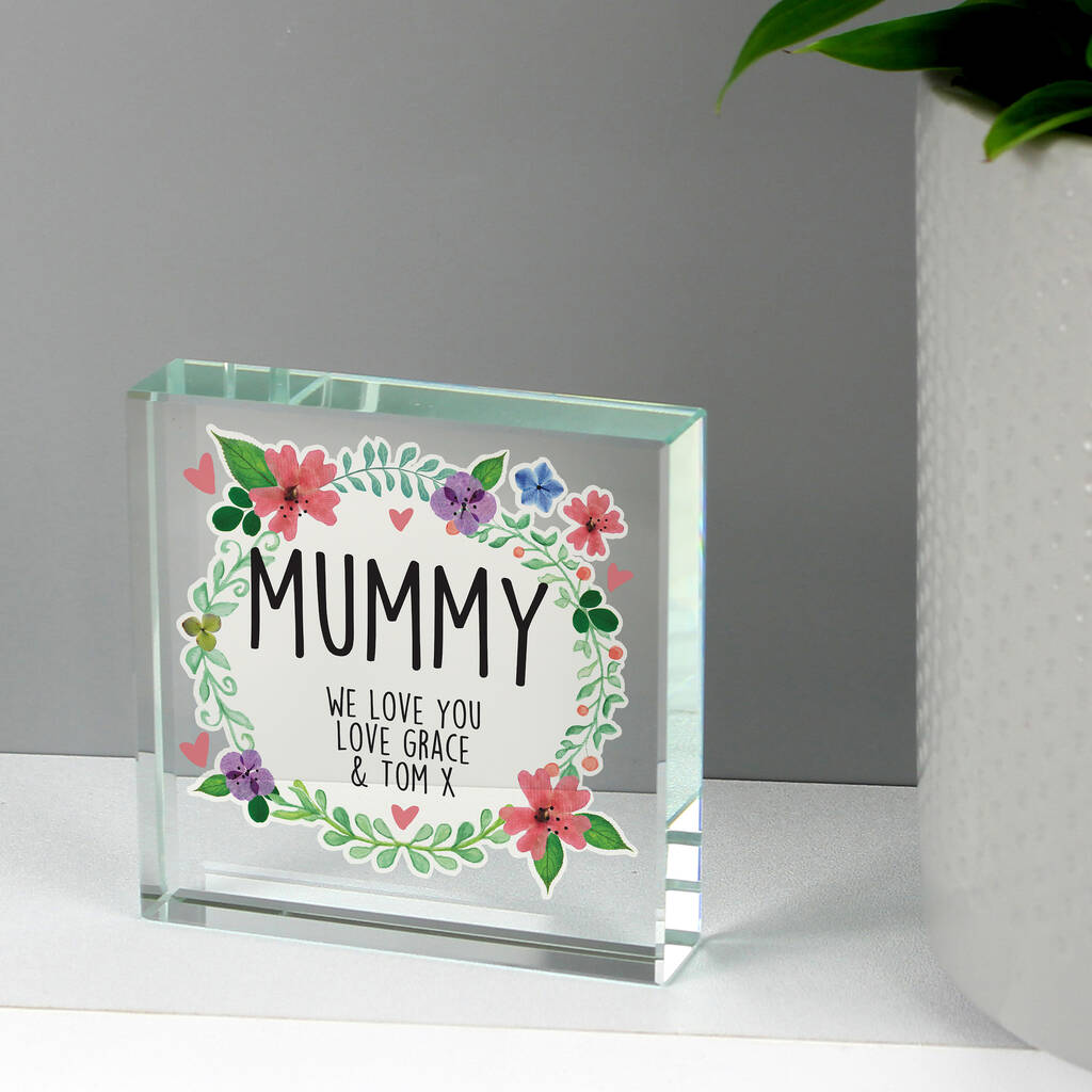 Personalised Mother's Day Keepsake Crystal Token By Bella Personalised ...