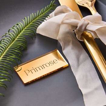 Personalised Mirror Gold Wedding Place Setting, 5 of 8