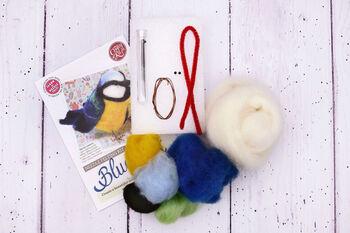 British Birds Blue Tit Needle Felting Craft Kit, 4 of 4