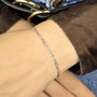 Silver Everyday Figaro Chain Stacking Bracelet, thumbnail 2 of 4