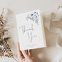 Wedding Thank You Cards Winter Blue Florals, thumbnail 2 of 6