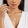 Sterling Silver Geometric Fan Necklace, thumbnail 2 of 10